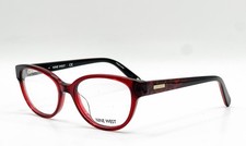 NEW NINE WEST NW5101 602 CRYSTAL BURGUNDY CHEETAH AUTHENTIC EYEGLASSES 49-16