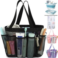 Mesh Shower Caddy Portable for College Dorm Room Essentials, 8-Pocket Large
