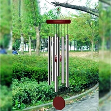 28" Wind Chimes Large Deep Tone Chapel Bells 6 Tubes Outdoor Garden Home Decor