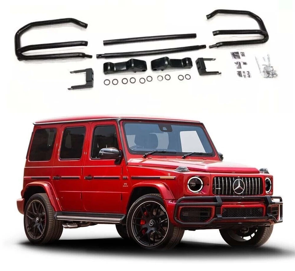 For Mercedes Front Bumper Guard Black Grille W463 W464 G63 Class Wagon 2019-23 - Imagem 3 de 3