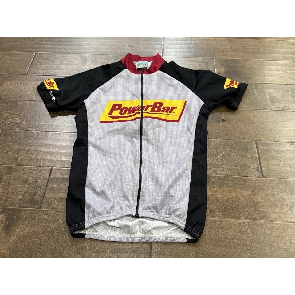 Camiseta deportiva de ciclismo Sqaudra para hombre gris barra eléctrica cremallera completa talla M MEDIANA hecha en EE. UU. Foto 2 de 4