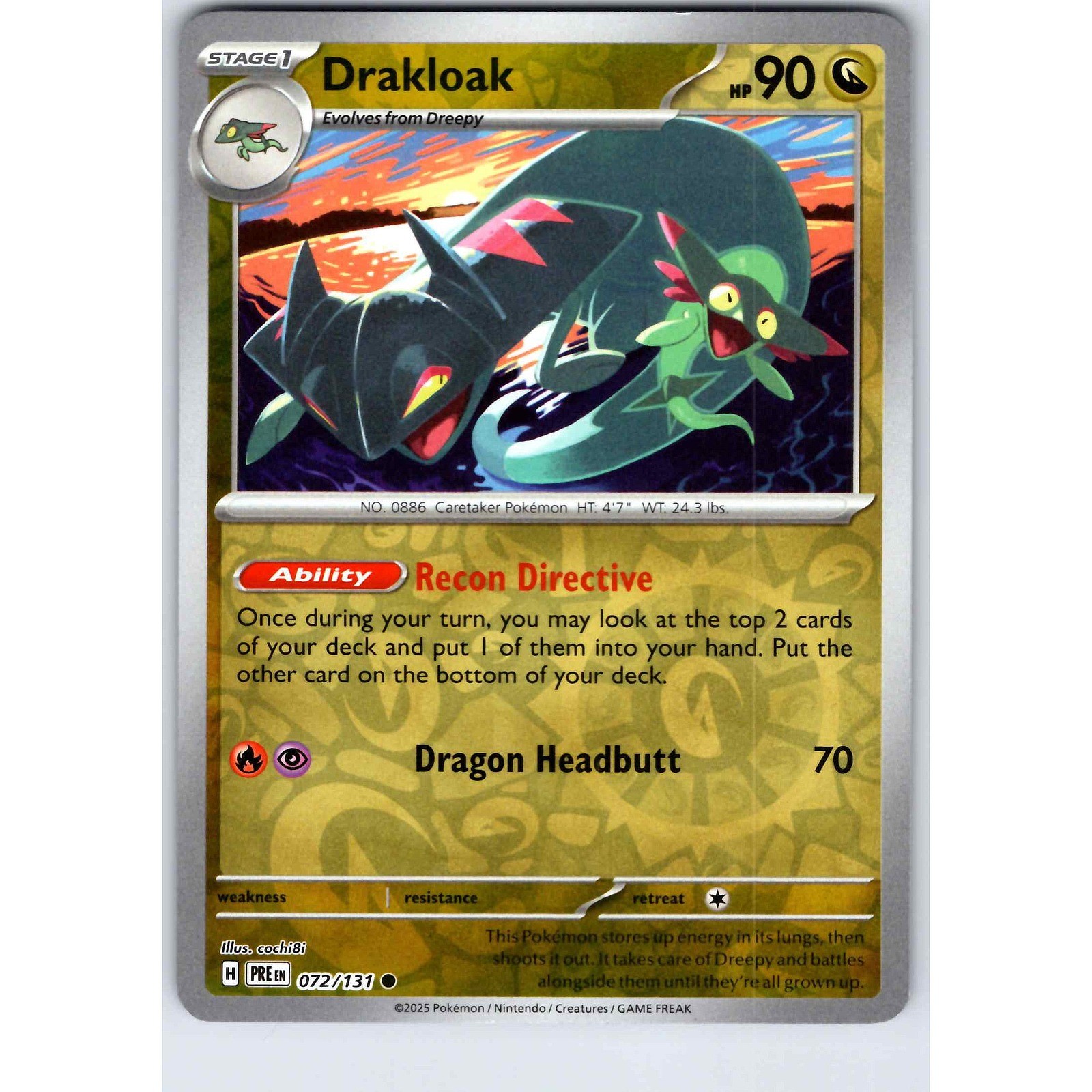 Drakloak 72/131 Prismatic Evolutions Pokemon Card Reverse Holo NM TCG singles