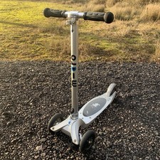 Micro Maxi Kickboard Scooter - Heavy Metal - Adult/Teen - Silver