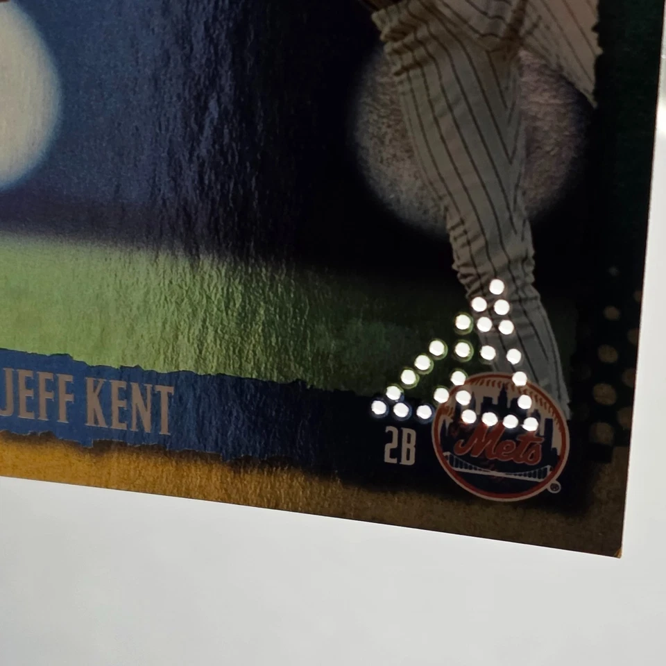 1995 Pinnacle Score #48 Jeff Kent - Raro redención fiebre del oro perforado Salón de la fama Mets Foto 3 de 3