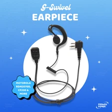 Swivel Earpiece with PTT Mic for Motorola Radios CLS1110, CP200, RDM2070D, R2