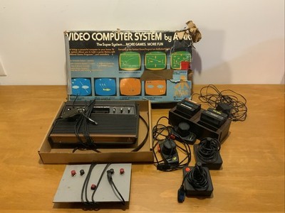 Vintage Atari 2600 VCS Console Bundle w/ Box Games Controllers Untested