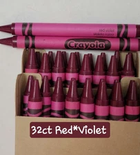 32ct Crayola Crayons (Red Violet) Single Color Bulk Lot Wax Melting Crafts