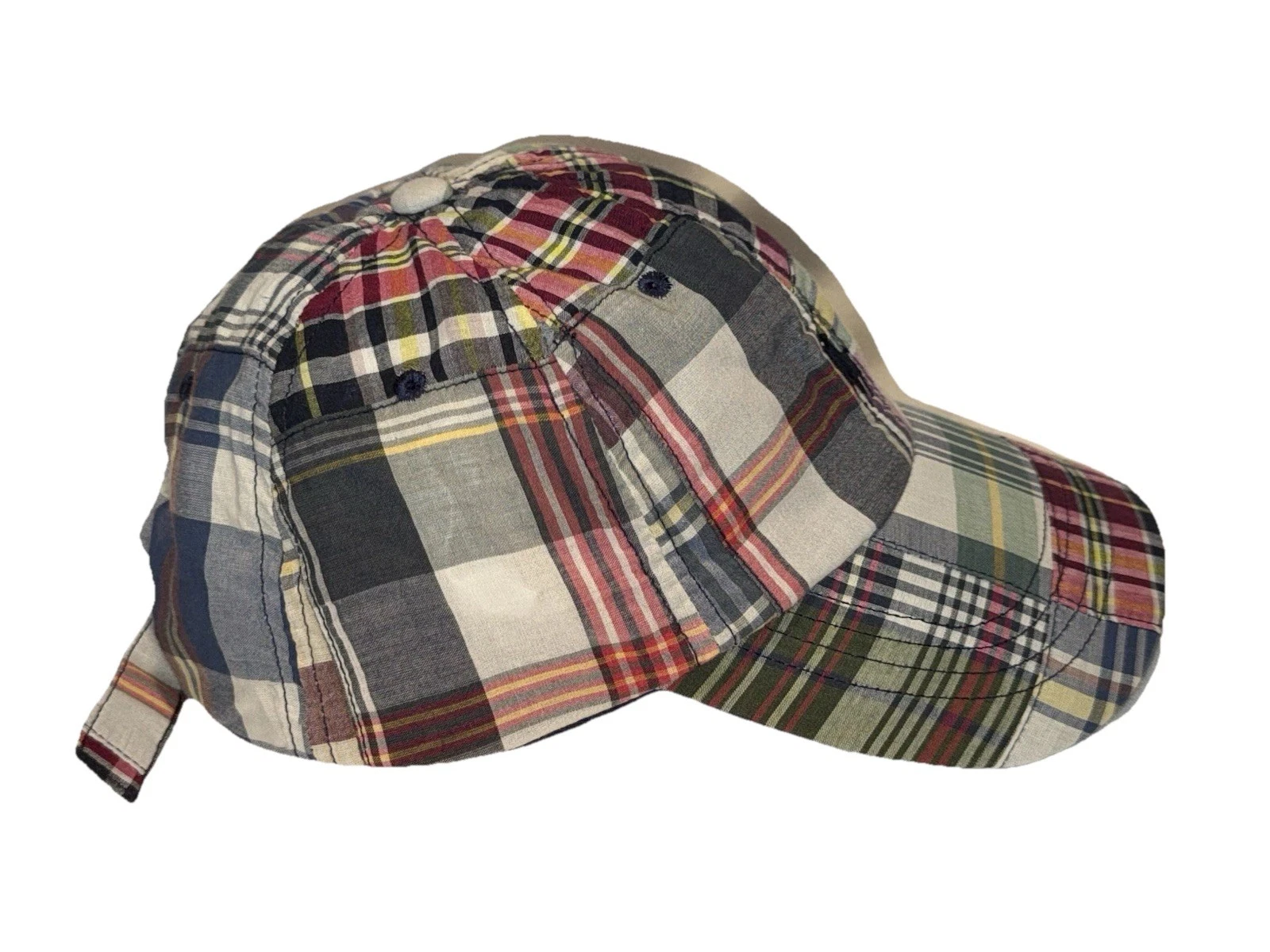 Polo Ralph Lauren Madras Plaid Pony Logo Baseball Cap Hat One Size New