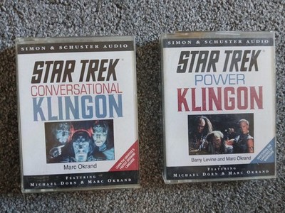 Star Trek Klingon Audio Cassette Bundle Conversational + Power Klingon Marc Okrand