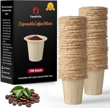 Disposable Coffee Filters for My K-Cup, 100 Count, K Carafe-Unbleached
