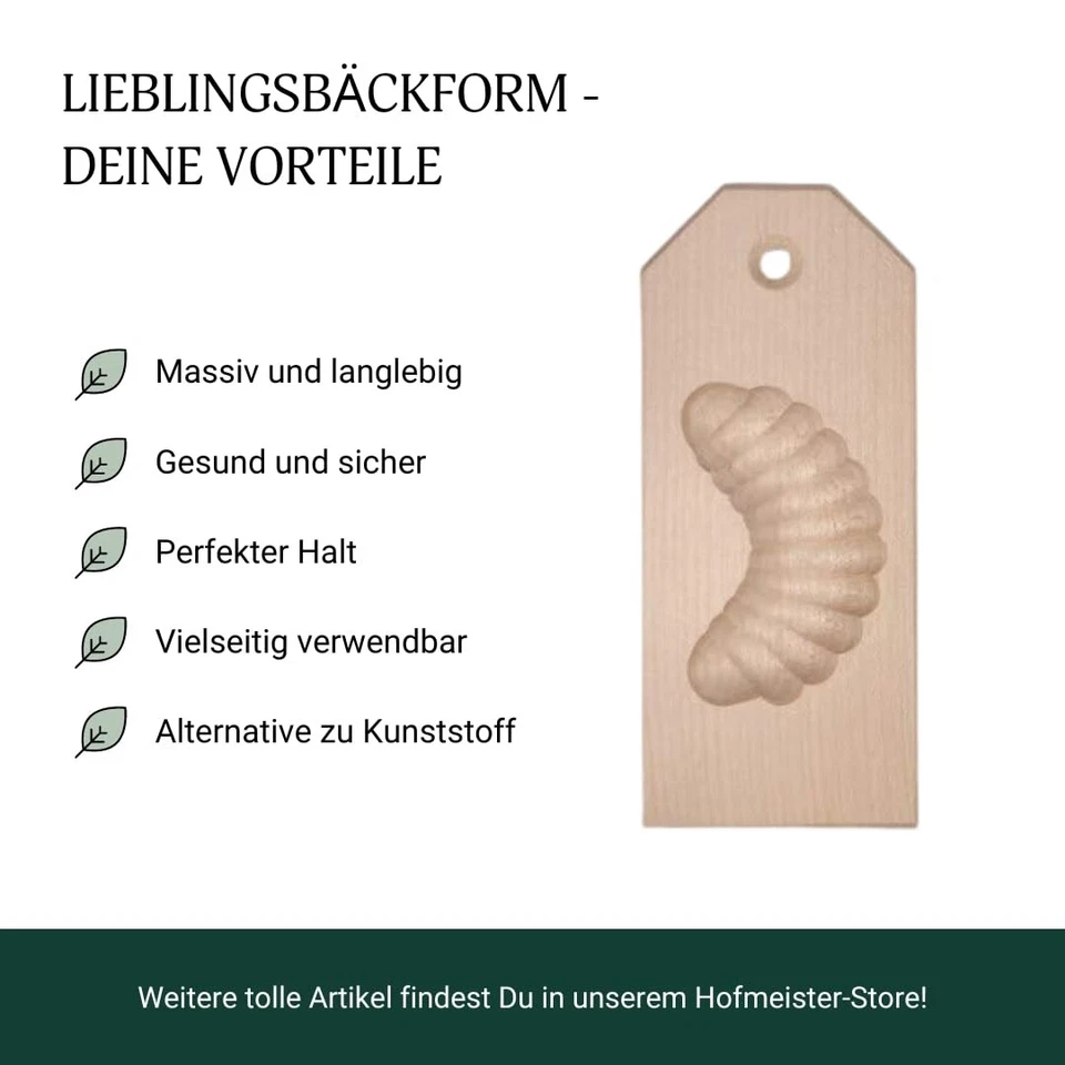 HOFMEISTER® Backform für Vanillekipferl aus Europa 145 cm hitzebeständige Kek... - Bild 4 von 4