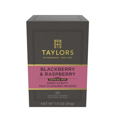 Taylors of Harrogate Blackberry & Raspberry, Herbal Tea, Individually Wrapped...