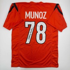 Autographed/Signed Anthony Munoz Cincinnati Orange Jersey Beckett BAS COA