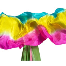 20 Farben Bauchtanz Seidenschleier Gradient Farbe Hand geworfen Schal 250*114CM