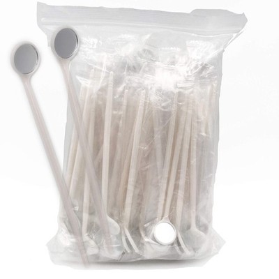 TENFLY 100pcs Disposable Dental Exam Mouth Mirrors Oral Dental Mirror Plastic...
