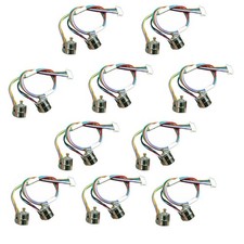 Abovehill 10 pair 8mm Micro Stepper Motor 2-Phase 4-Wire DC 5-6V with Connect...