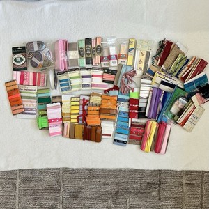Large Lot of Vintage Ribbon Rick Rack and Trim Assorted Polyester Satin Silk