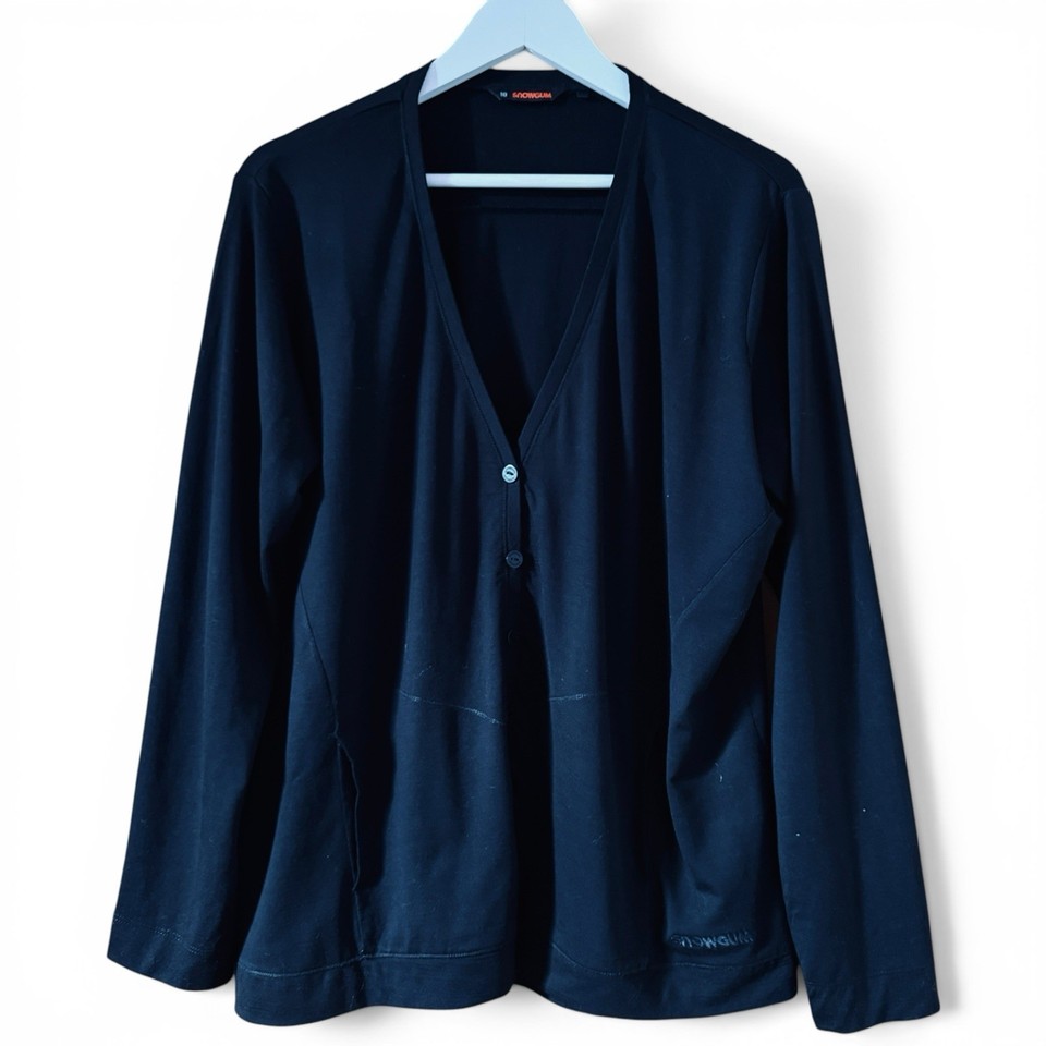 Snowgum Merino Wool Cardigan Womens Size 18 Woolmark V Neck Button Front Pockets