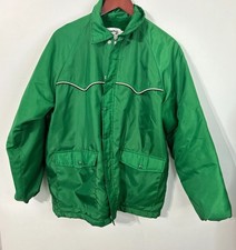 Vintage 70s Swingsters green nylon zip jacket Size M Made In USA