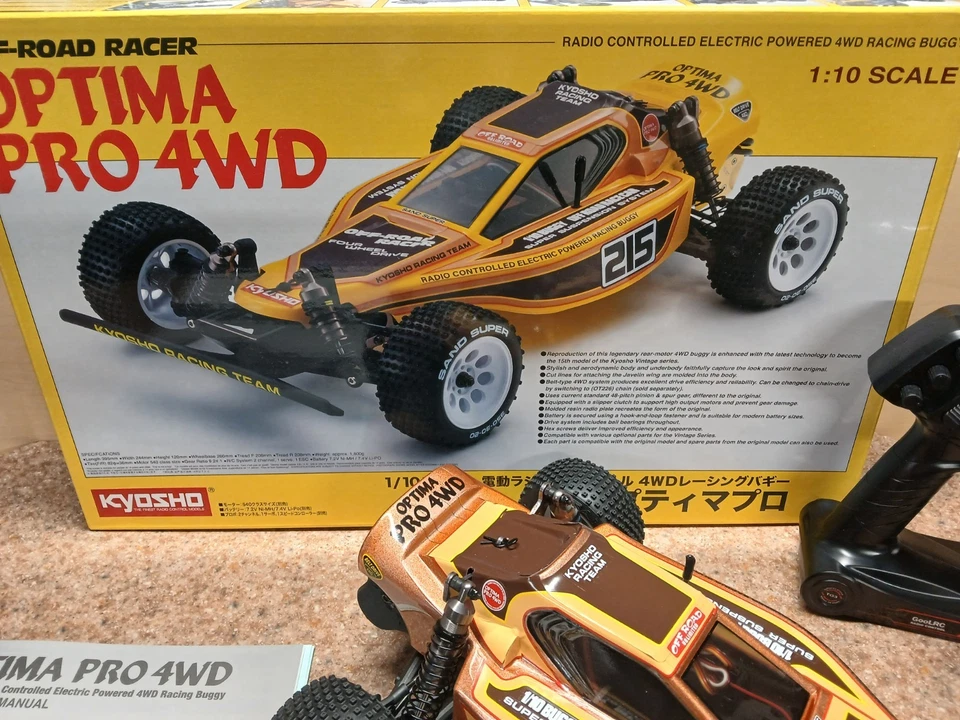 KYOSHO OPTIMA PRO 4WD RACING BUGGY 30620 44000 RTR 2.4GHZ RADIO SET MOTOR ESC - Image 2 of 4