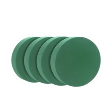4 PCS 6 Inch Premium Round Green Wet Floral Foam Blocks Flower Arrangement