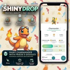 Pokémon GO Shiny Charmander Wearing Friede’s Goggles Background
