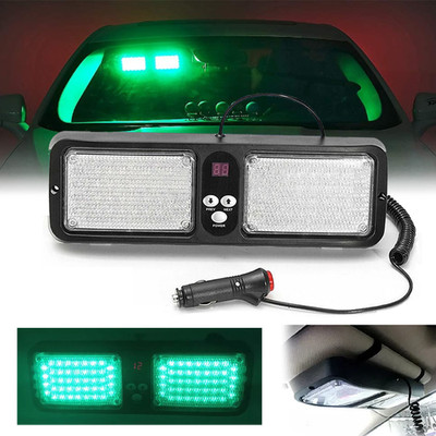 LED Grün Notfall Warnung Sonnenblende Visier Strobe Light Windschutzscheibe 12V