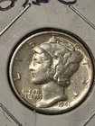 "BUY IT NOW"  1941-P  CH BU MS MERCURY SILVER DIME  1941-P MINT ISSUE CHOICE BU
