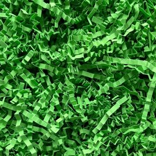 Green Crinkle Paper Filler for Gift Basket Shred Packing Papers Easter Grass