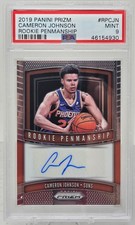 2019 Prizm Rookie Penmanship Auto CAMERON JOHNSON RC CARD PSA 9 MINT