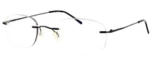 AIRLOCK Seven-Sixty 032 01 55mm Gray Titanium Rimless Eyeglasses Frames Unisex