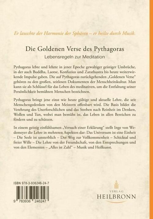Thumbnail - Die Godenen Verse Des Pythagoras Lebensregeln Zur Meditation Inge Von