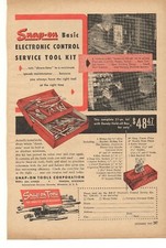 1947 Snap On Electronic Control Service Tool Kit Advertisement Kenosha, Wisconsi