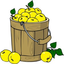 30 Custom Simple Yellow Apple Bucket Personalized Address Labels