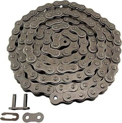 #140 Roller Chain Riveted 10FT Roll with Connecting Link 140-1R-10FT
