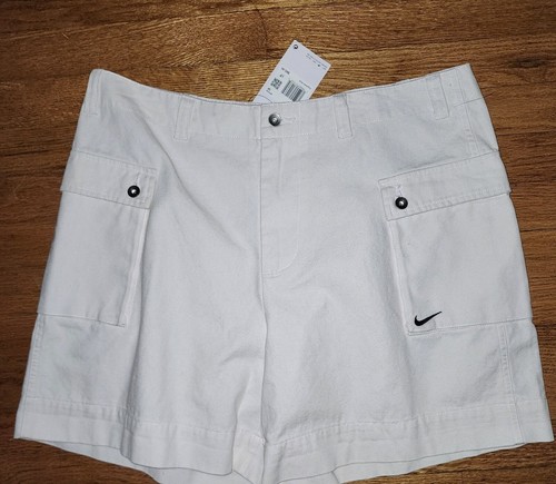 Neu mit Etikett Nike Herren gewebte Cargo Shorts Outdoor Utility Phantom weiß Gr. 36 Baumwolle