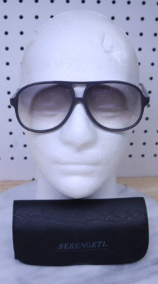 Serengeti Grey Blue 5002M Gradient Lens Aviator Okapi Species Pilot Sunglasses