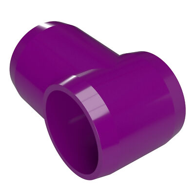 1/2'' Slip Tee PVC Fitting, Purple (10-PK) FORMUFIT Furniture Grade, Made in USA