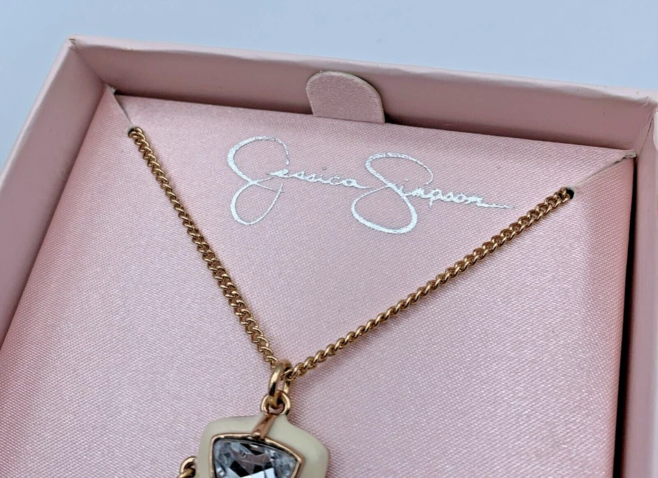 Collar Colgante Jessica Simpson Tono Oro Rosa IOB Foto 4 de 4