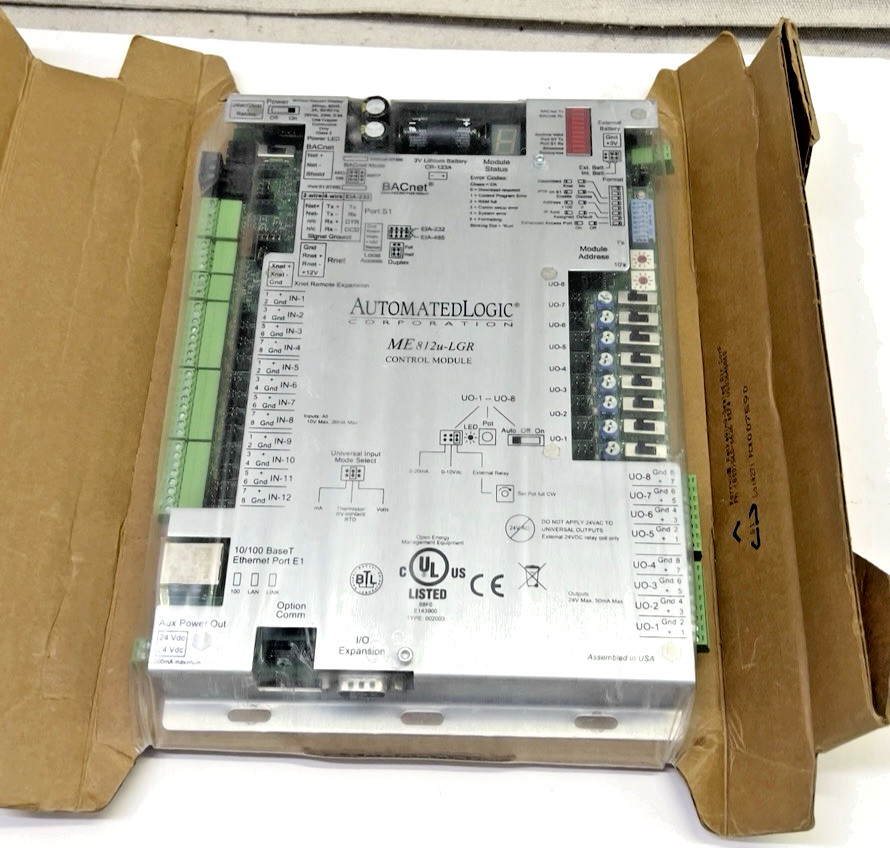 NEW AUTOMATED LOGIC ME812U-LGR  CONTROL MODULE BACNET