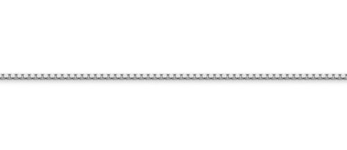 1.3mm Box Chain Necklace 26 Inches, 14k Solid White Gold