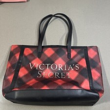 Borsa Victoria's Secret 2021 tote bag rossa nera bufalo a quadri boscaiolo