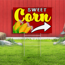 Sweet Corn Arrow Indoor Outdoor Yard Sign