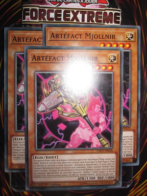 YU-GI-OH! COM ARTIFACT MJOLLNIR X3 (PLAYSET LOT) EXFO-FR028 NEW EDITION 1