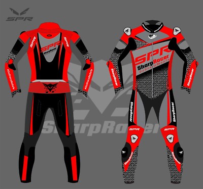 Sharp Racer SPR Leather Suit Motorcycle Motorbike Racing Suit Women/Men's SUIT