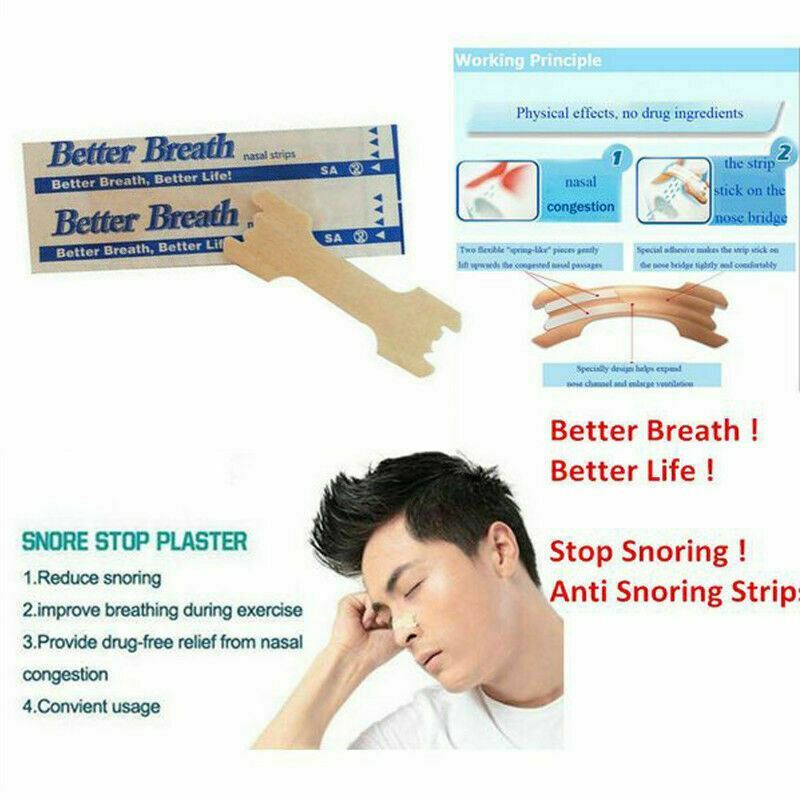 120 Pcs Better Breathe Sleep Stop Snoring Flexible NonWoven Large