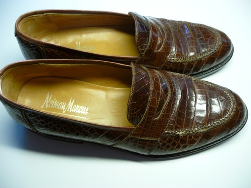 Genuine Alligator Shoes Penny Loafers 