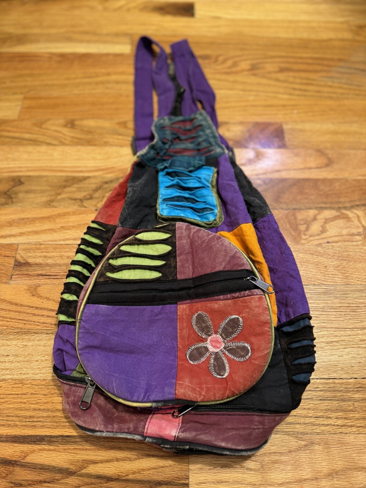 Patchwork Backpack- Zip Up- Pick Pocket Free- Sto… - image 1