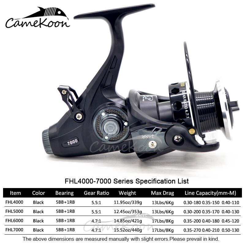 CAMEKOON Live Liner Baitfeeder Spinning Reel Front & Rear Drag
