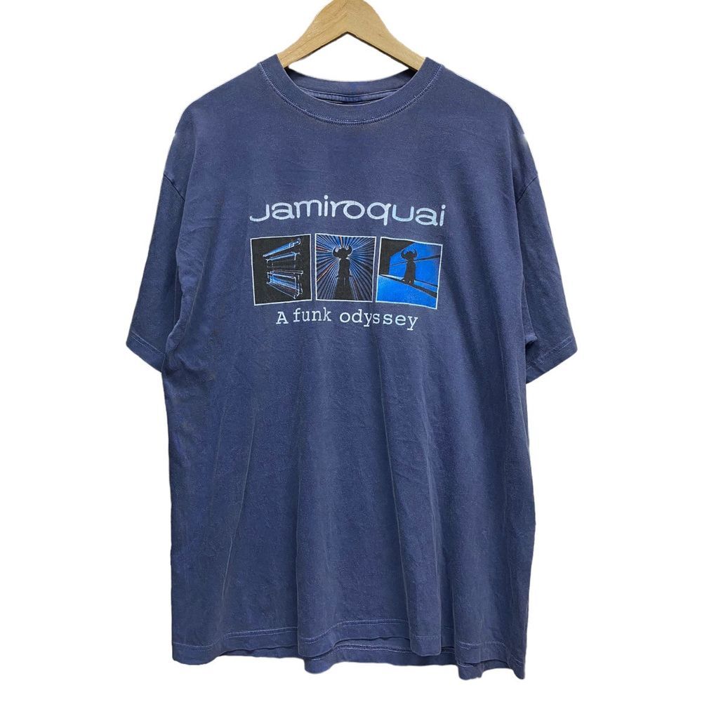 Jamiroquai a funk odyssey Live 2001-02 Navy short sleeve T shirt